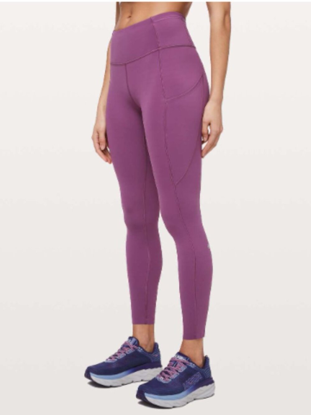 Lululemon Fast & Free 7/8 Tight II *Non-Reflective Nulux 25" Vintage Plum